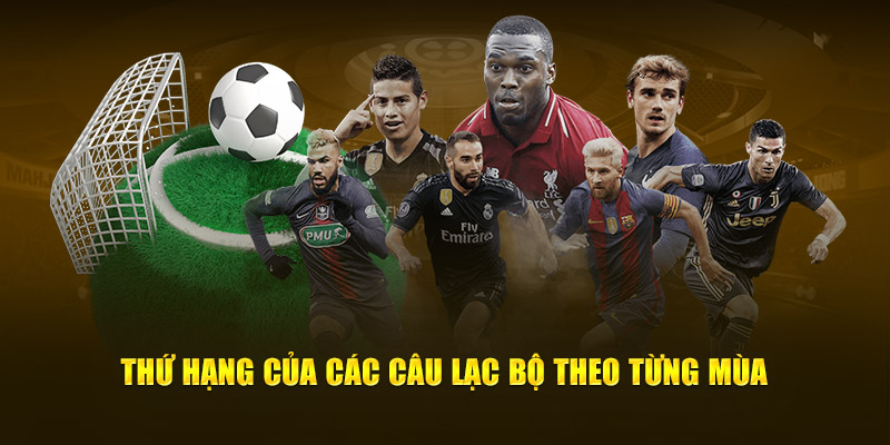 Thứ hạng của các câu lạc bộ theo từng mùa